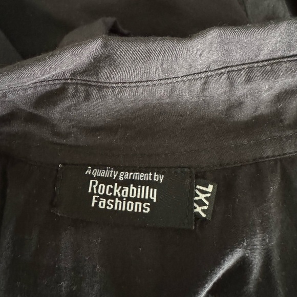 ROCKABILLY FASHIONS Men’s Black Long Sleeve Western Style Pockets-Size XXL - Picture 3 of 5